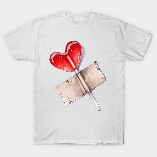 Heart Lollipop T-Shirt by artisjourney